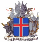 The coat of arms of the Republic of Iceland