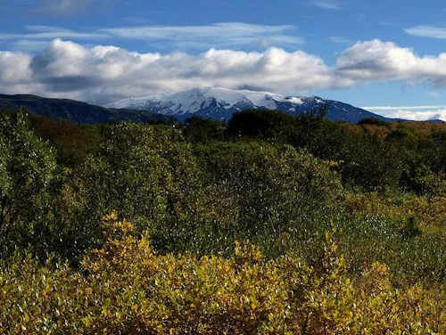 Hekla séð úr Þjórsárdal.