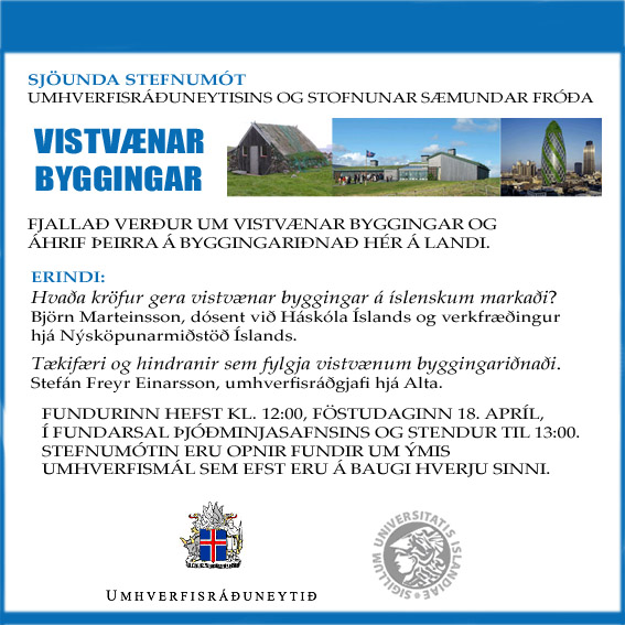stefnumotinnbyggingar Stefnumót um vistvænar byggingar